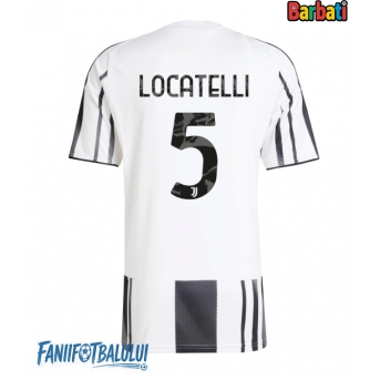 Juventus Manuel Locatelli #5 Tricou Fotbal Replică 2025-26 Barbati Acasa